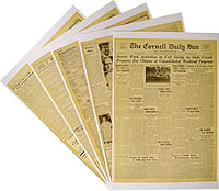 The Cornell University Library and the Cornell Daily Sun are collaborating on an ambitious new digitization project to provide online access to the Sun's historical files. All of the original newspapers will be scanned and made available on a web site maintained by the Cornell University Library.